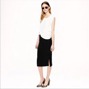 J CREW Black Pencil Skirt NWT size 6 or 8